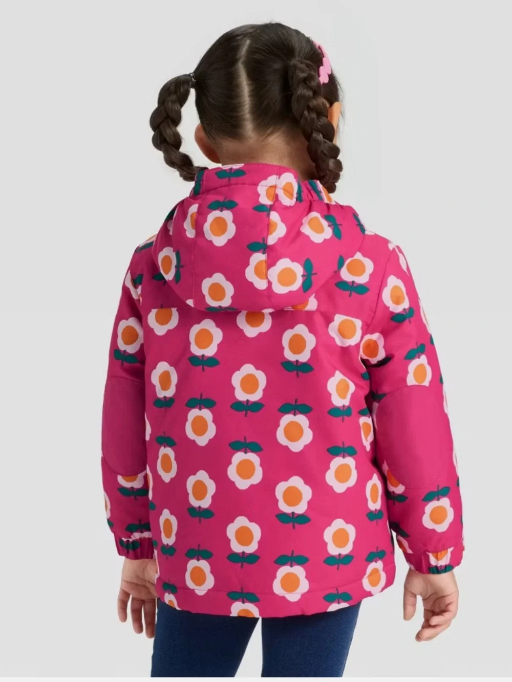 Cat & Jack 3-in-1 Snowplay Jacket All-Weather Coat Pink Floral Toddler Girl 18M